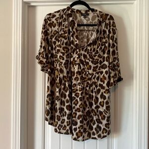 Cheetah print blouse